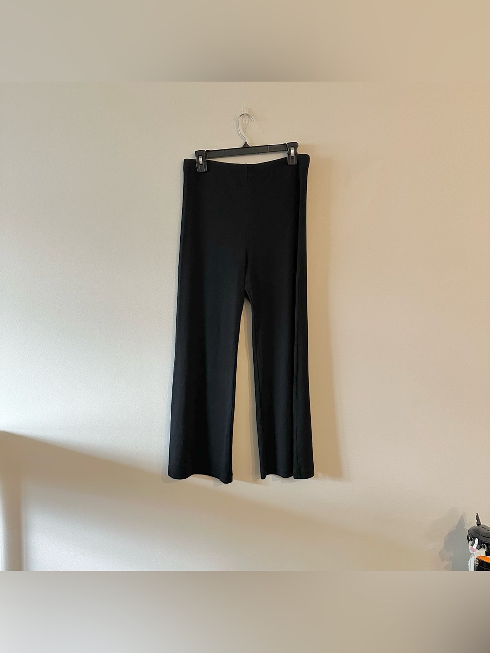 Prairie Underground Easy Rider Pants Black Ribbed Organic Cotton Wide Leg M